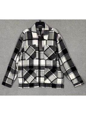 Smoke Rise Mens Graphite Plaid Button-Up 4 Pocket Shirt Jacket Size XL NWT's